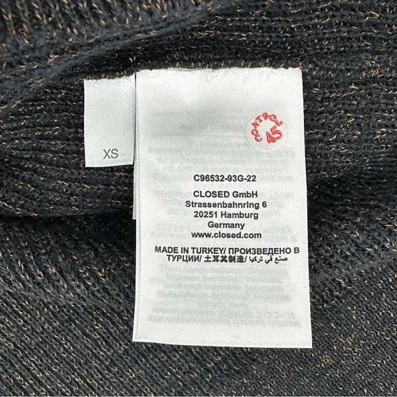 CLOSED Smokey Blue Cropped Cardigan - Dark Blue Wool Blend Knit Cardigan Sweater - Picture 9 of 11